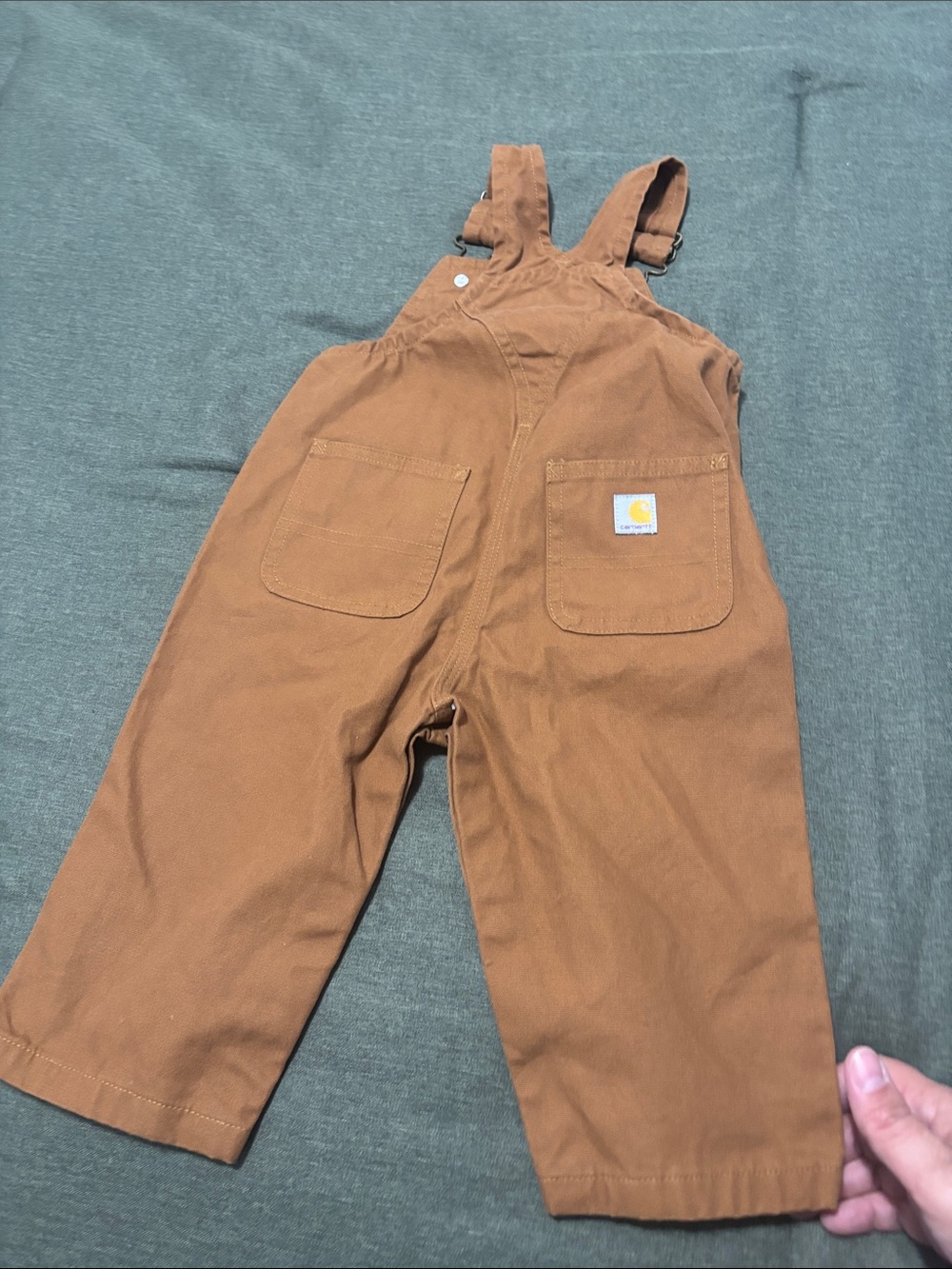 Carhartt Rust-Brown Kids Cotton Overalls - Picture 5 of 6